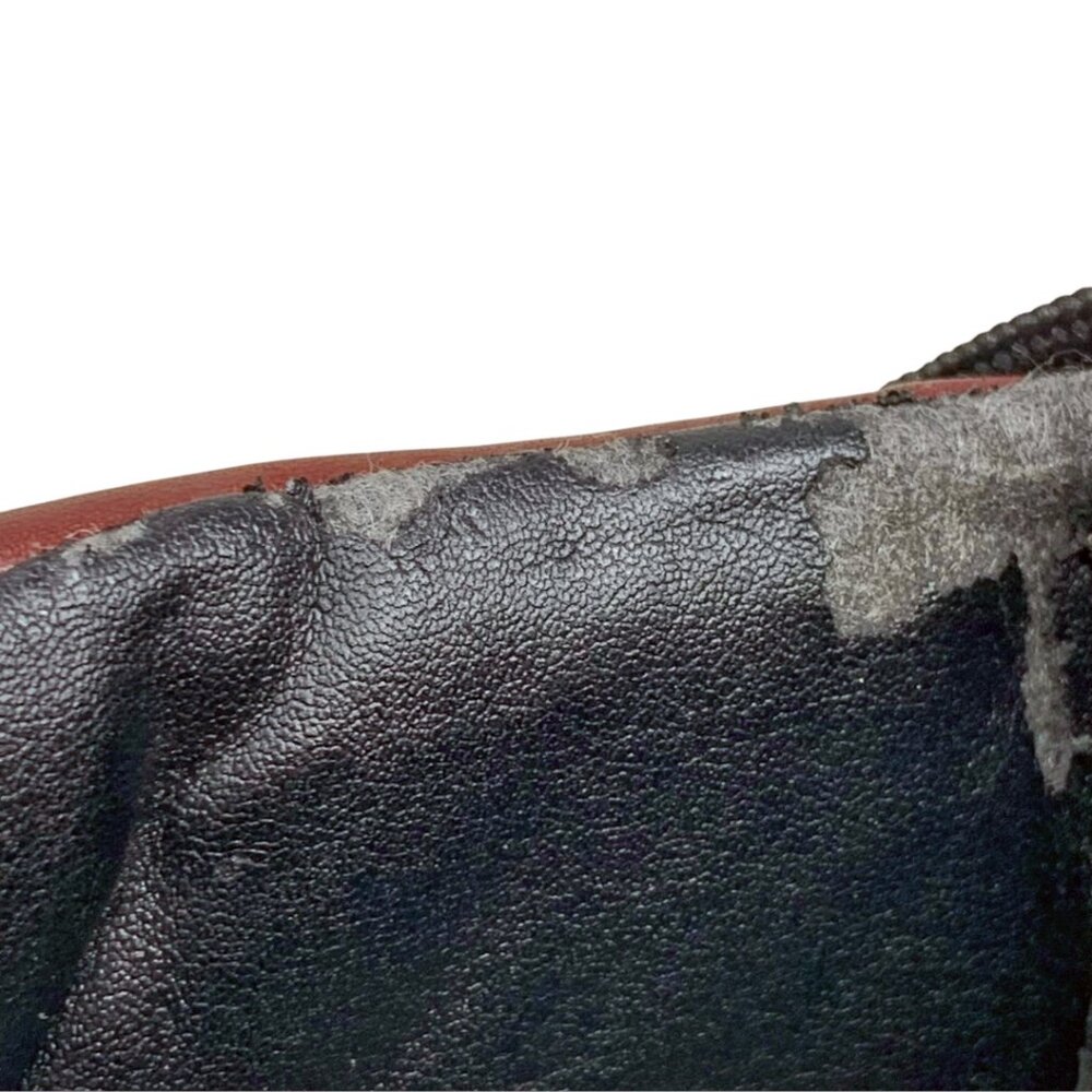 ZARA Black Leather Lace Up Wedge Mountain‎ Booties - Picture 10 of 12